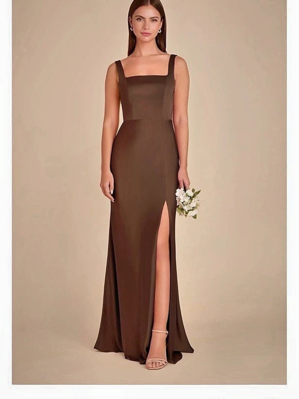Birdy Grey Alex Dress - Matte Satin Espresso- size small